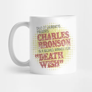 Death Wish – Poster Titles (with halftone pattern, distressed) Mug